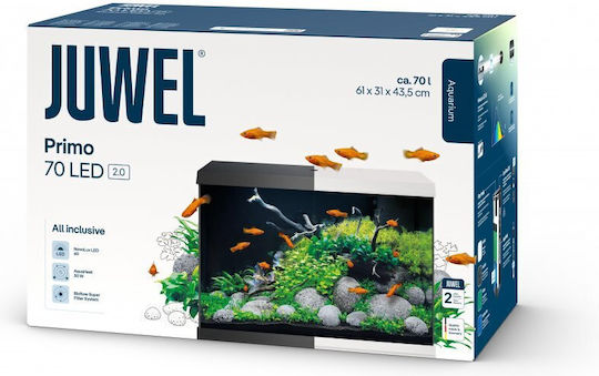 Juwel Primo 70 Led Fish Aquarium Capacity 70lt with Lighting, Heater, Filter and 31x44x43.5cm White