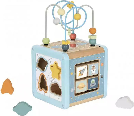 Tooky Toys Κύβος Δραστηριοτήτων από Ξύλο για 18+ Μηνών