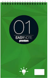 Easy Μπλοκ Σημειώσεων Σπιράλ Ριγέ Πράσινο Easy Μπλοκ Σημειώσεων Σπιράλ Ριγέ Πράσινο