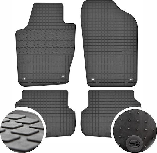 Carner Set of Front and Rear Mats 4pcs for Seat Ibiza Volkswagen Polo Black
