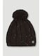 Beanie Beanie Knitted in Black color