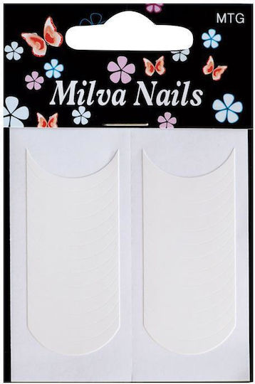 Milva Αυτοκόλλητα Γαλλικό French Manicure Tip Guides