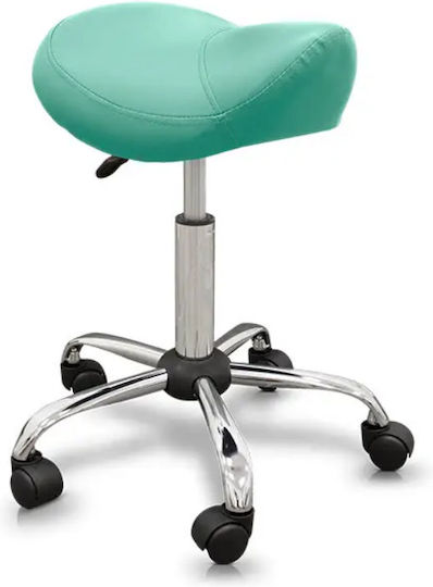 Rolling Stool for Massage Bed Aesthetic Hair Salon Pony Green