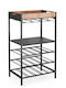 Bizzotto Freistehend Flaschenhalter Metallisch Schwarz 48.5x34x84.5εκ.