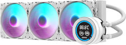 Darkflash DN-D360 Sistem De Răcire Cu Apă AIO CPU Cu 3 Ventilatoare De 120mm Și Iluminare ARGB Albă