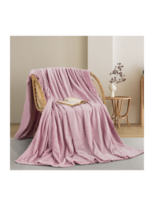 Adam Home Fleecedecke Übergröße 220x240cm Rosa