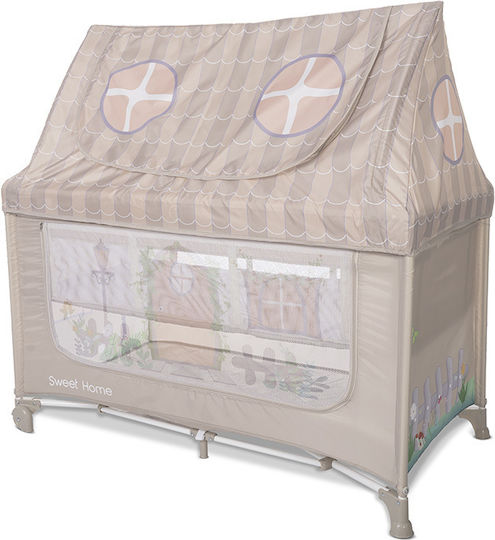 Lorelli Laufstall 2 Ebenen mit Matratze Beige 70x127cm