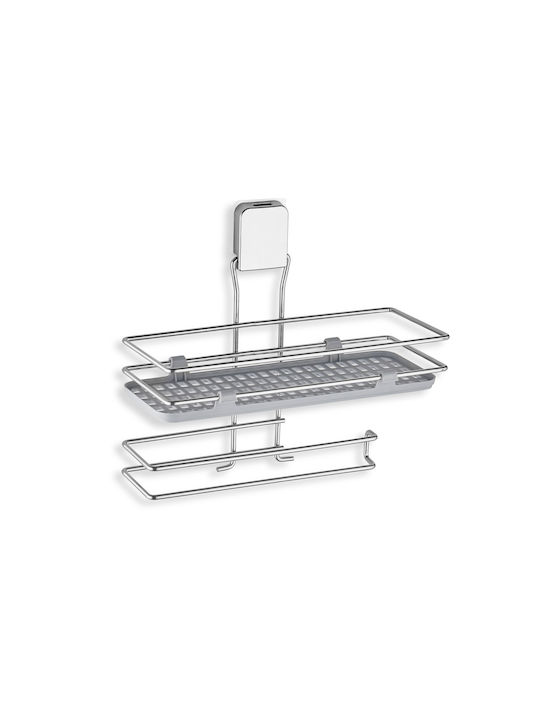 Saray Home Wall Shelf Roza Metal 30x14x22cm Silver