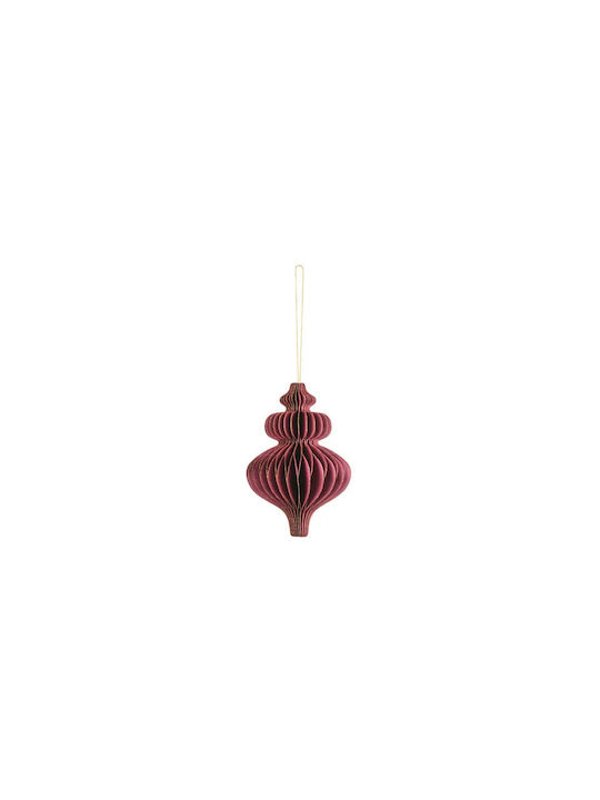 Christmas Ornament Stalactite Honeycomb Burgundy