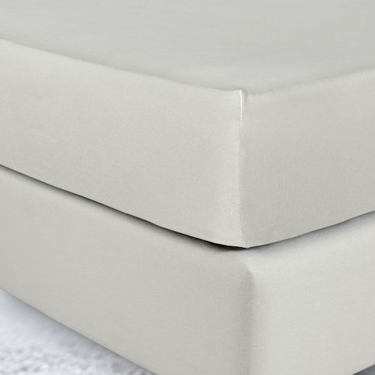 La Luna Bettlaken Semi-Doppel mit Gummiband 120x200+40cm. Beige