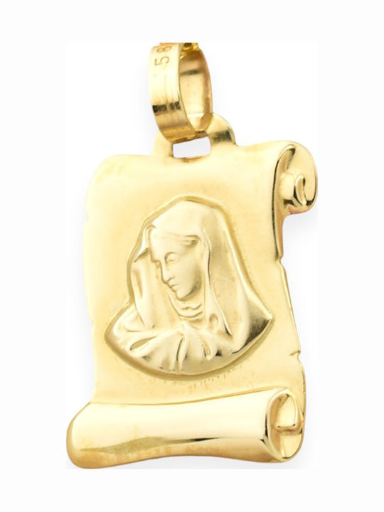 Goldjewels Halskette Amulett Göttliche Mutter aus Gold 14K