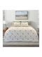 Lino Home Rosalie Κουβερλί Υπέρδιπλο Βαμβακερό Εκρού 220x240cm