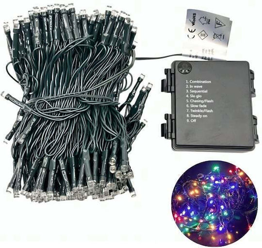300 LED Lights 30m Multicolour Battery-Powered String Lights