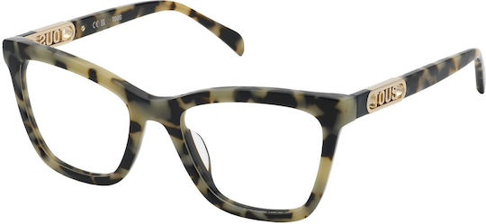 Tous Plastic Eyeglass Frame Butterfly VTOC13 09X5