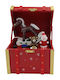 Trademarkt Weihnachtliche Holz-Spieluhr Pferd Aufziehbar 23x13,5x11cm