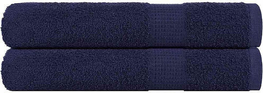 vidaXL Badehandtuch 80x200cm Blau 2Stücke Gewicht 360gr/m²
