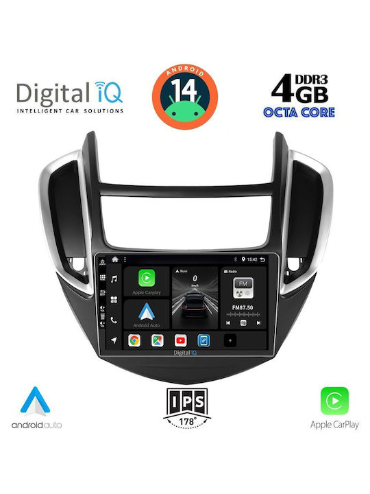 Digital IQ Car Audio System for Chevrolet Trax 2014-2022 (Bluetooth/USB/WiFi/GPS/Apple-Carplay/Android-Auto) with Touch Screen 9"