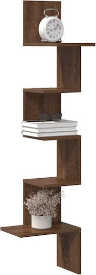 Eckregal Wand Brown Oak 32x32x127.5cm