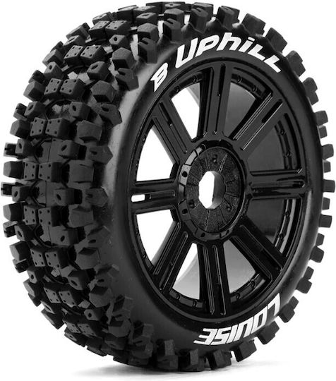 Louise Rc B-Uphill 1-8 Buggy Tire Set Mounted Soft Black Spoke Wheels Hex 17mm L-T3271SB RC Vehicles Spare Parts