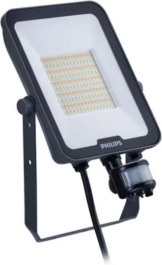 Philips Waterproof LED Flood Light 50W Warm White 3000K With Motion Sensor IP65