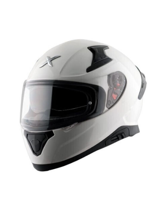 Axor Apex Solid White Motorcycle Helmet Full Fa...