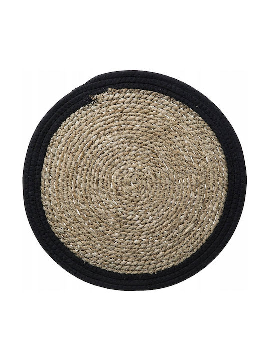 Secret de Gourmet Round Wicker Placemat Black 38cm