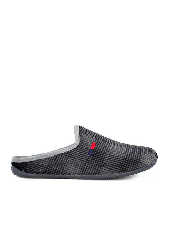 Adam's Shoes Χειμερινές Ανδρικές Παντόφλες Γκρι