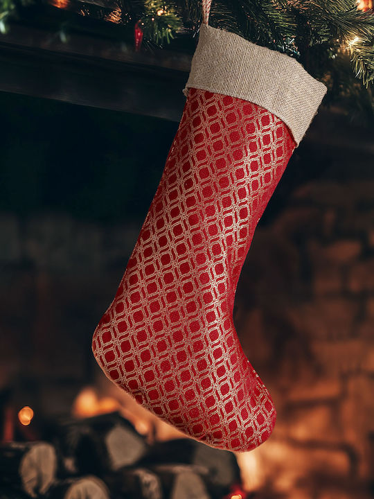 Oriental Christmas Decorative Sock M50xP30cm Red