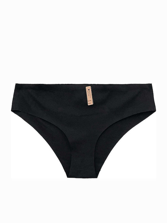 Damen Slip Nahtlos Schwarz