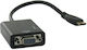Μετατροπέας mini HDMI male σε VGA female 1τμχ 50-gro-YPC281