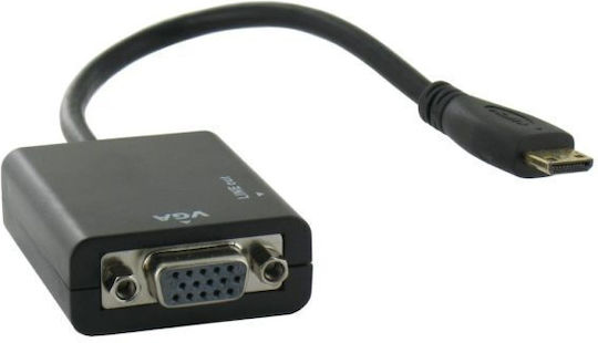 Μετατροπέας mini HDMI male σε VGA female 1τμχ 50-gro-YPC281