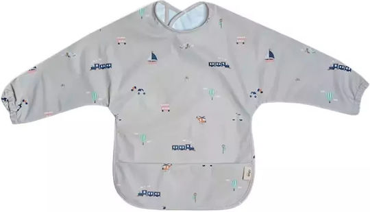 Citron Salopetă material textil cu autocolant, Buzunar & Mâneci Gri
