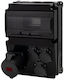 Schwarzes Panel Lago 10m Scenic 32a/5p Gerade Steckdosen 3x230v F3.2666