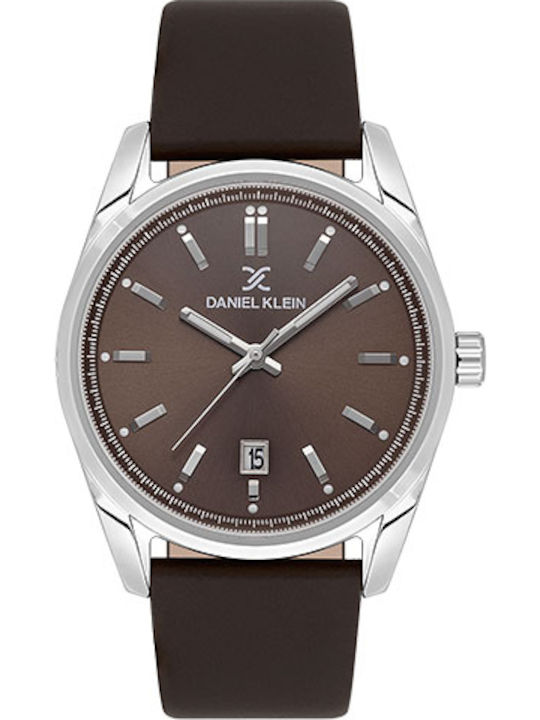 Daniel Klein Men's Watch Battery with Black Lea...