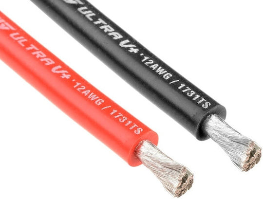 Силиконов кабел 12 AWG 1 метър червен