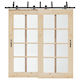 vidaXL vidaXL Sliding Door Mechanism for Middle Door 213.5cm Black