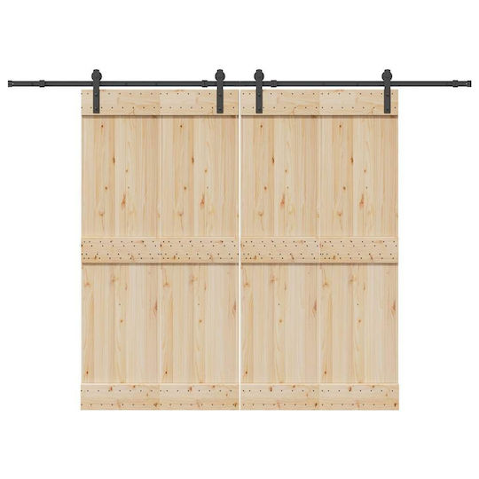 vidaXL Μηχανισμός Συρόμενης Μεσόπορτας 427cm Μαύρος