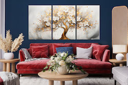 Decowalls Τρίπτυχος Πίνακας σε Καμβά 60x120cm