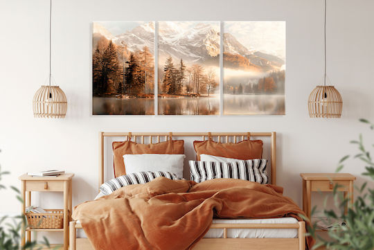 Decowalls Dreifach Gemälde auf Leinwand 60x120cm