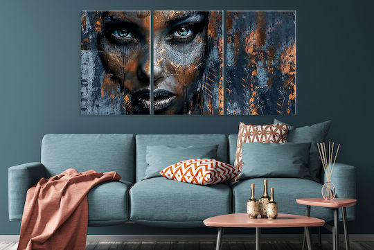 Decowalls Threefold Painting on Canvas 60x120cm