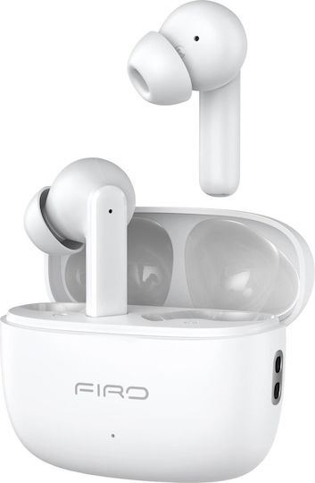 Firo A21 In-ear Bluetooth Handsfree Ακουστικά με Θήκη Φόρτισης Λευκά