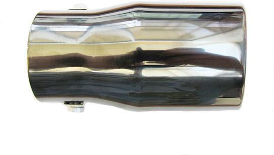 Premium Stainless Steel Exhaust Tip Idealstore Black Chrome Length 15 Cm Maximum Width 7.5 Cm Inlet Diameter 6.2 Cm Screw Mounting