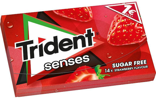 Trident Senses Chewing Gum With Strawberry Flavour 12pcs 27gr