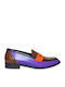 Leather Women's Moccasins in Purple Color