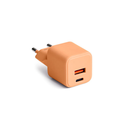 Colorum Ladegerät mit integriertem Kabel 30W Stromlieferung Orange (GSM179872)