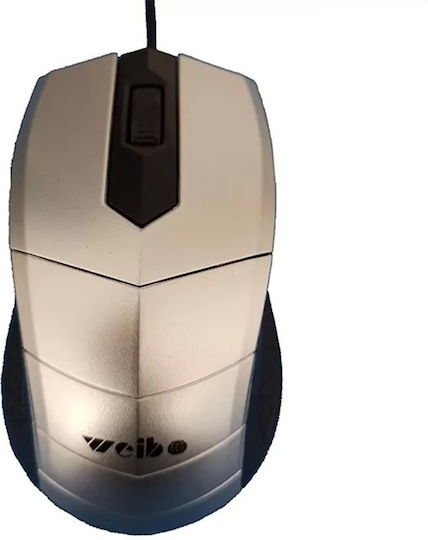 Weibo WB-20 Wired Ergonomic Mouse Silver