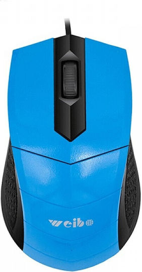 Weibo WB-20 Wired Ergonomic Mouse Blue