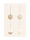 Hanging Ornaments Set Beige 4cm 4 Pieces