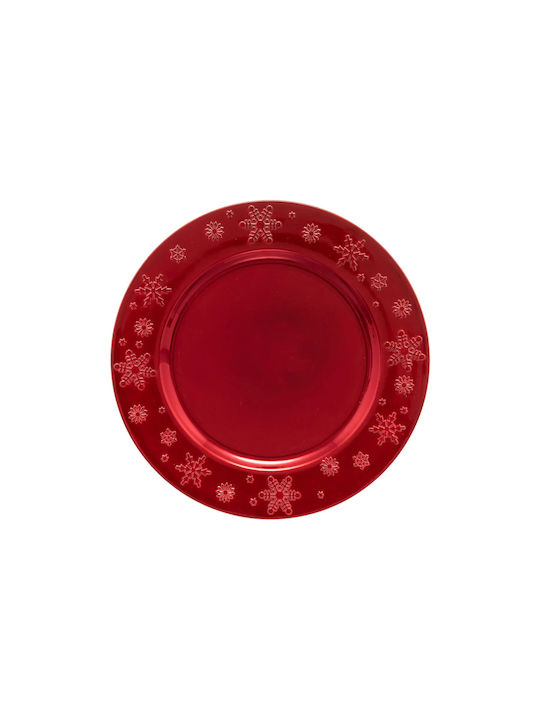 Сервиращ поднос Fééric Lights & Christmas, диаметър 33 см, червен 183454rg