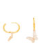Dangling Butterfly Earrings Gold Stainless Steel Silver Gold Silver Gold One Size 13379